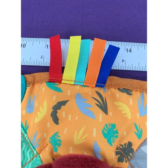 Nuby Lion Teether Crinkle Baby Toy Infant Square 2021 love and care 8 in.² - Picture 7 of 11